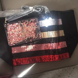 NWT Victoria’s Secret Tote Bag and Clutch